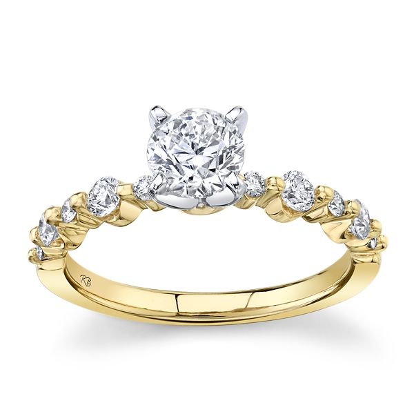 Utwo 14k Yellow Gold and 14k White Gold Diamond Engagement Ring 1 ct. tw.
