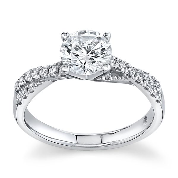 RB Signature 14k White Gold Diamond Engagement Ring Setting 1/5 ct. tw.