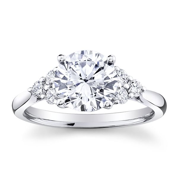 RB Signature 14k White Gold Diamond Engagement Ring Setting 1/4 ct. tw.