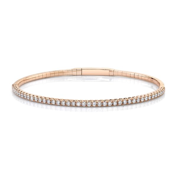 14k Rose Gold and Titanium Diamond Bracelet 1 ct. tw.