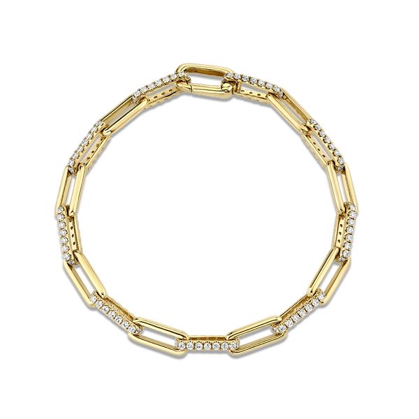 Shy Creation 14k Yellow Gold Diamond Bracelet 2 1/4 ct. tw.