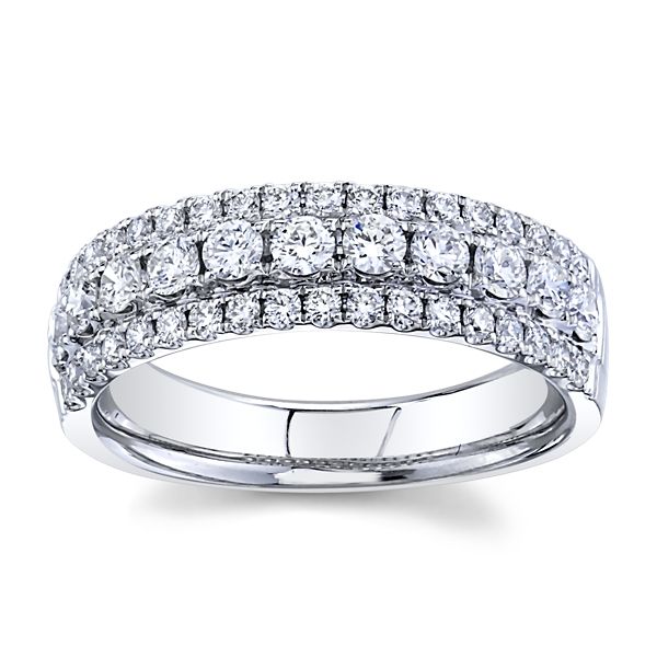 14k White Gold Diamond Wedding Band 7/8 ct. tw.