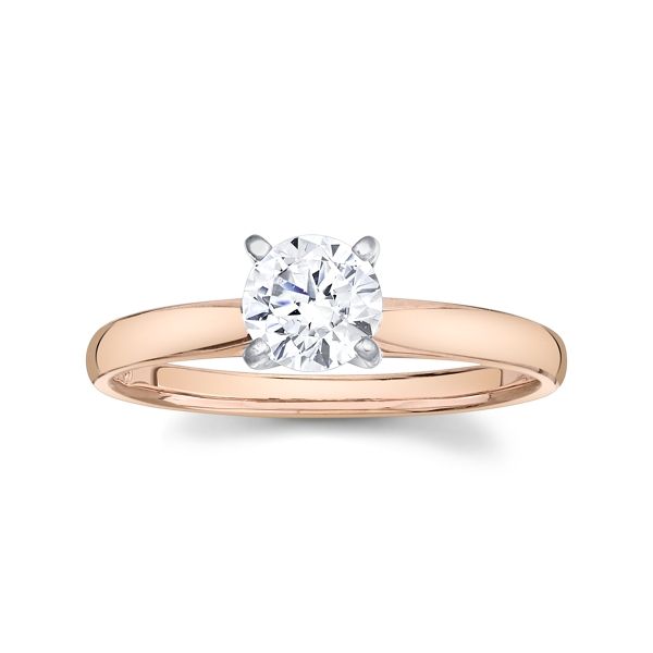 14k Rose and 14k White Gold Engagement Ring Setting