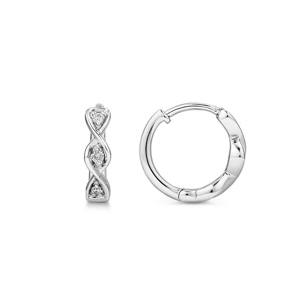 14k White Gold Diamond Earrings .04 ct. tw.