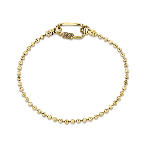 14k Yellow Gold 8.5" Bead Chain Bracelet