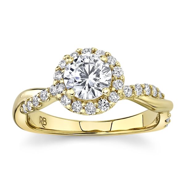 RB Signature 14k Yellow Gold Diamond Engagement Ring Setting 3/8 ct. tw.