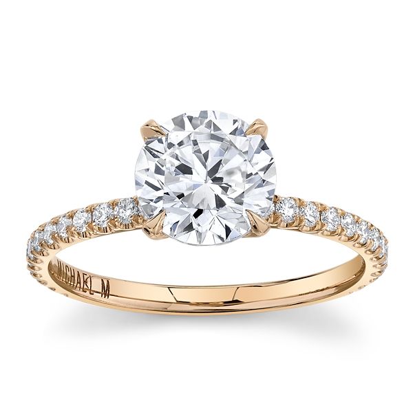 Michael M. 18k Rose Gold Diamond Engagement Ring Setting 1/4 ct. tw.