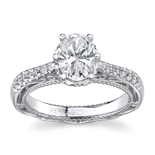 Verragio 18k White Gold Diamond Engagement Ring Setting 1/4 ct. tw.