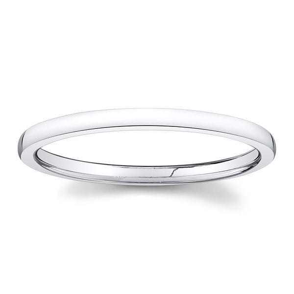 14k White Gold 1.5 mm Wedding Band