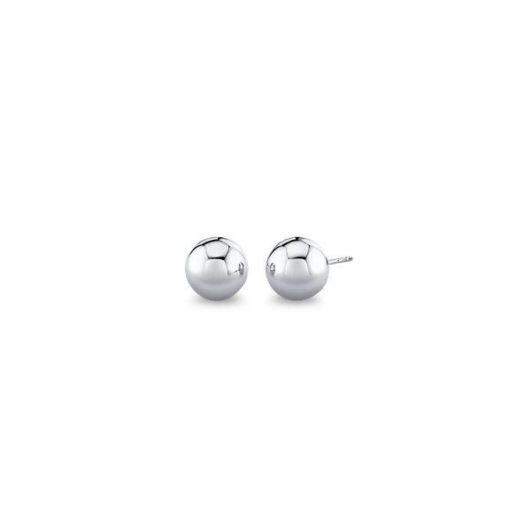 14k White Gold Stud Earrings