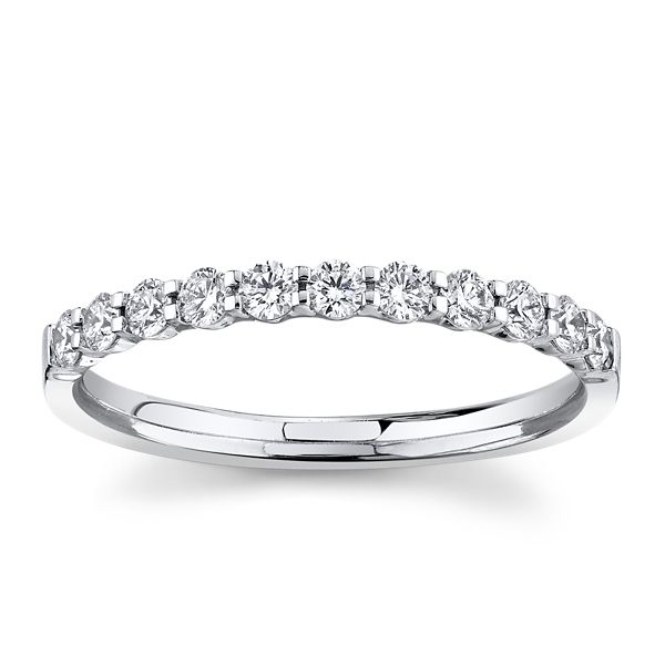 Memoire Platinum Diamond Wedding Band 1/3 ct. tw.