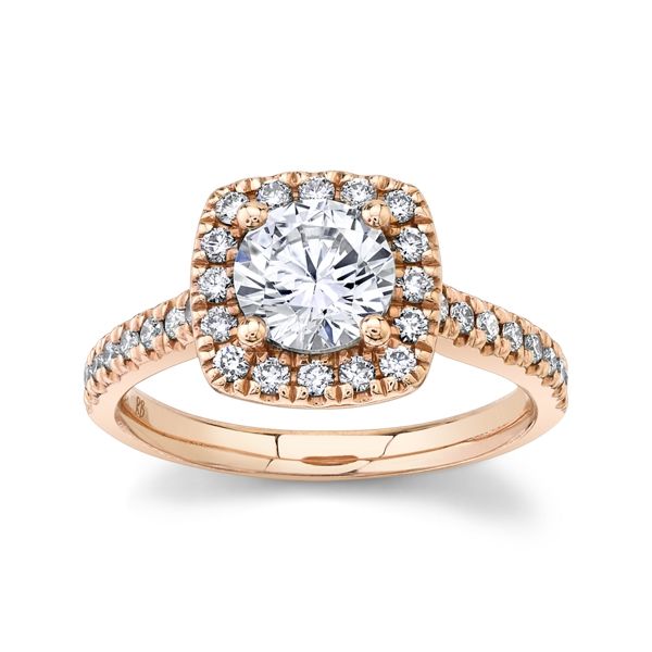 Gem Quest Bridal 14k Rose Gold Diamond Engagement Ring Setting 1/3 ct. tw.