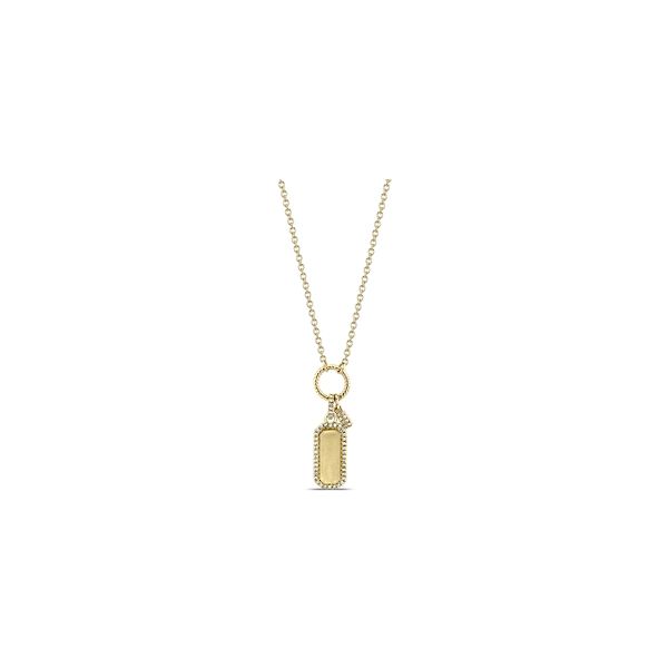 Shy Creation 14k Yellow Gold Diamond Necklace 1/8 ct. tw.