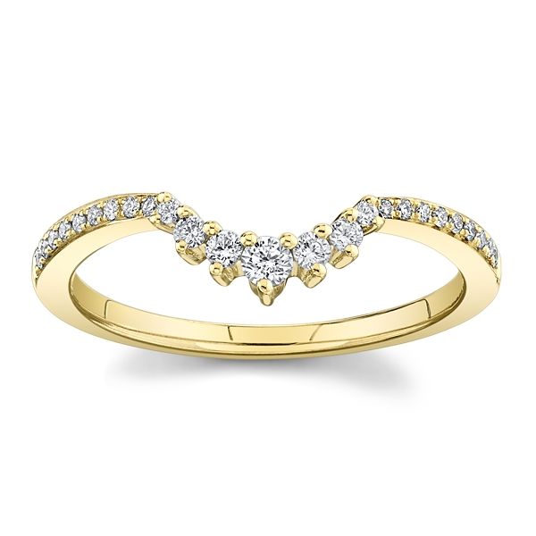 14k Yellow Gold Diamond Wedding Band 1/6 ct. tw.