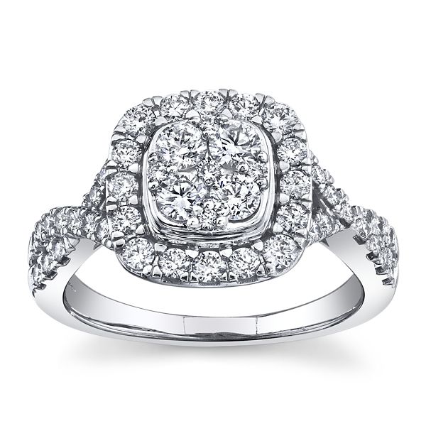 Mosaic Collection 14k White Gold Diamond Engagement Ring 1 ct. tw.