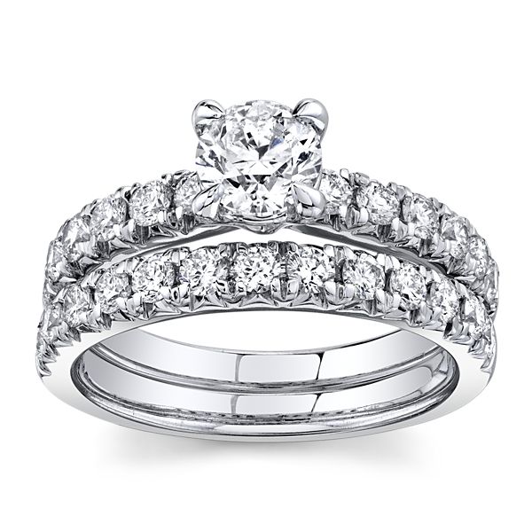 Utwo 14k White Gold Diamond Wedding Set 1 1/2 ct. tw.