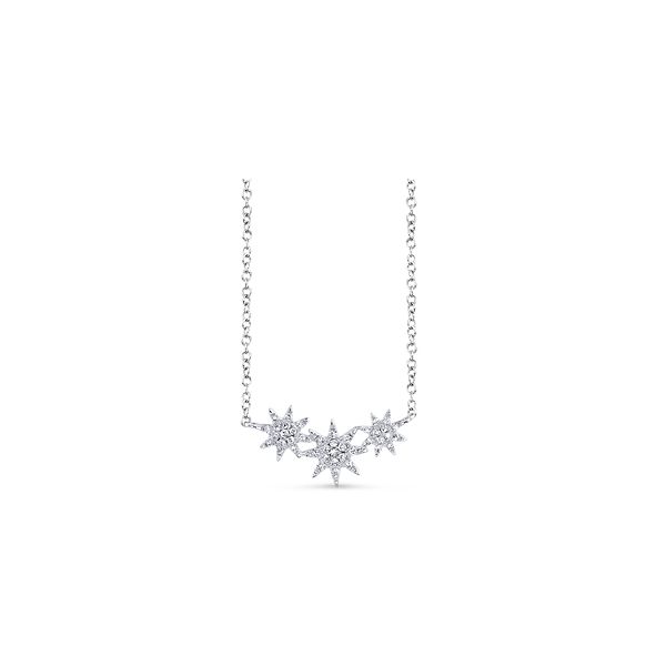 Shy Creation 14k White Gold Necklace 1/10 ct. tw.