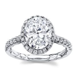 A.Jaffe 14k White Gold Diamond Engagement Ring Setting 3/8 ct. tw.