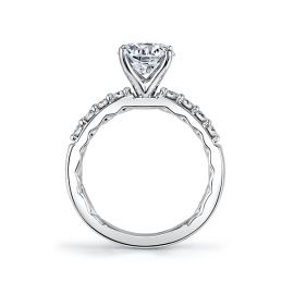 A. Jaffe 14K White Gold Engagement Ring Setting 3/8 Cttw.