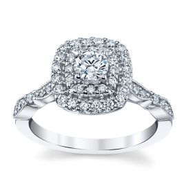 Utwo 14K White Gold Diamond Engagement Ring  5/8 cttw