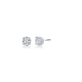 14Kt White Gold Solitaire Earrings 2 cttw