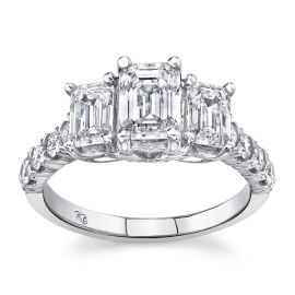 Eternalle Lab-Grown 14Kt White Gold Diamond Engagement Ring  2 1/4 cttw