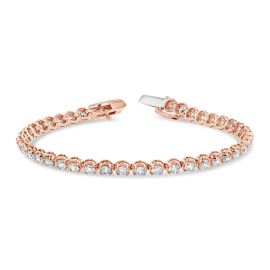 Eternalle Lab-Grown 14k Rose and 14k White Gold Bracelet 5 ct. tw.