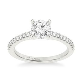 Love Earth 14Kt White Gold Diamond Engagement Ring Setting 1/5 ct. tw
