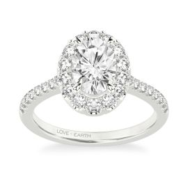 Love Earth 14Kt White Gold Diamond Engagement Ring Setting 1/2 ct. tw