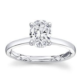 A. Jaffe 14k White Gold Diamond Engagement Ring Setting .07 ct. tw.