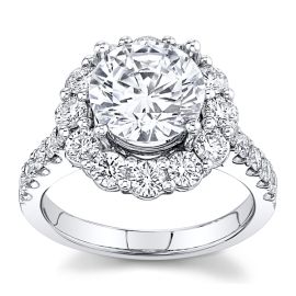 Divine 18k White Gold Diamond Engagement Ring Setting 1 1/2 ct. tw.