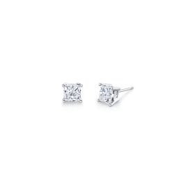 14k White Gold Solitaire Diamond Earrings 1 1/2 ct. tw.