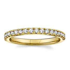 Suns and Roses 14k Yellow Gold Diamond Wedding Band 1/3 ct. tw.