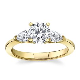 Suns and Roses 14k Yellow Gold Diamond Engagement Ring Setting 1/2 ct. tw.