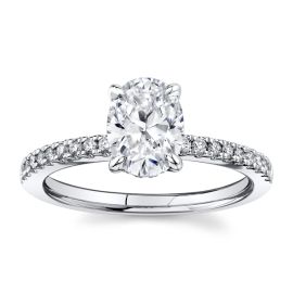 Gem Quest Bridal 14k White Gold Diamond Engagement Ring Setting 1/5 ct. tw.