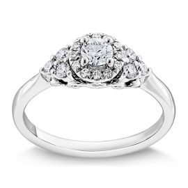 Cherish 14k White Gold Diamond Engagement Ring 1/2 ct. tw.
