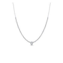 Shy Creation 14k White Gold Necklace 1 1/4 ct. tw.