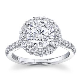 Gabriel & Co. 14k White Gold Diamond Engagement Ring Setting 1 ct. tw.