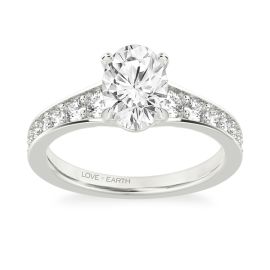Love Earth 14Kt White Gold Diamond Engagement Ring Setting 3/4 ct. tw