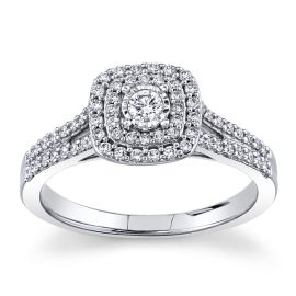 Cherish 14k White Gold Diamond Engagement Ring 3/8 ct. tw.