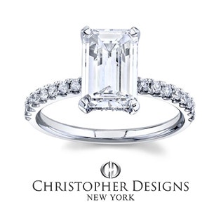 NEON Crisscut Engagement Rings And Wedding Bands