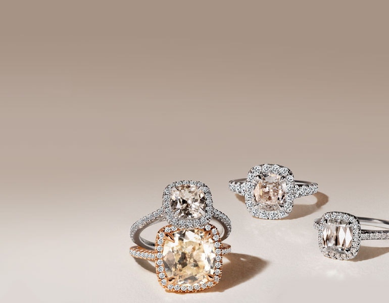 Cushion Cut Engagement rings