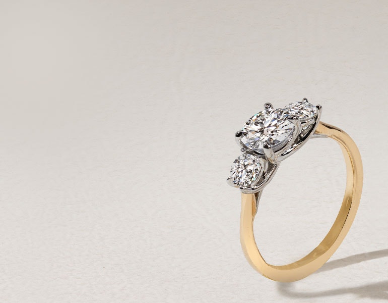 Three Side Cut Engagement rings